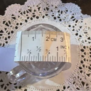 Set of 6 miniature pressed glass cups